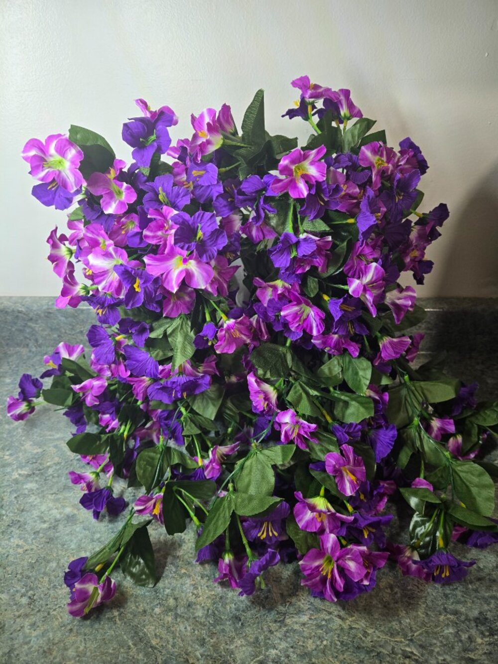 Hyeflora Artificial Flowers Purple Floral Outdoor Decor-UV Resistant-Porch Decor